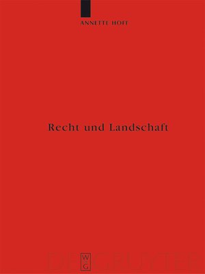 cover image of Recht und Landschaft